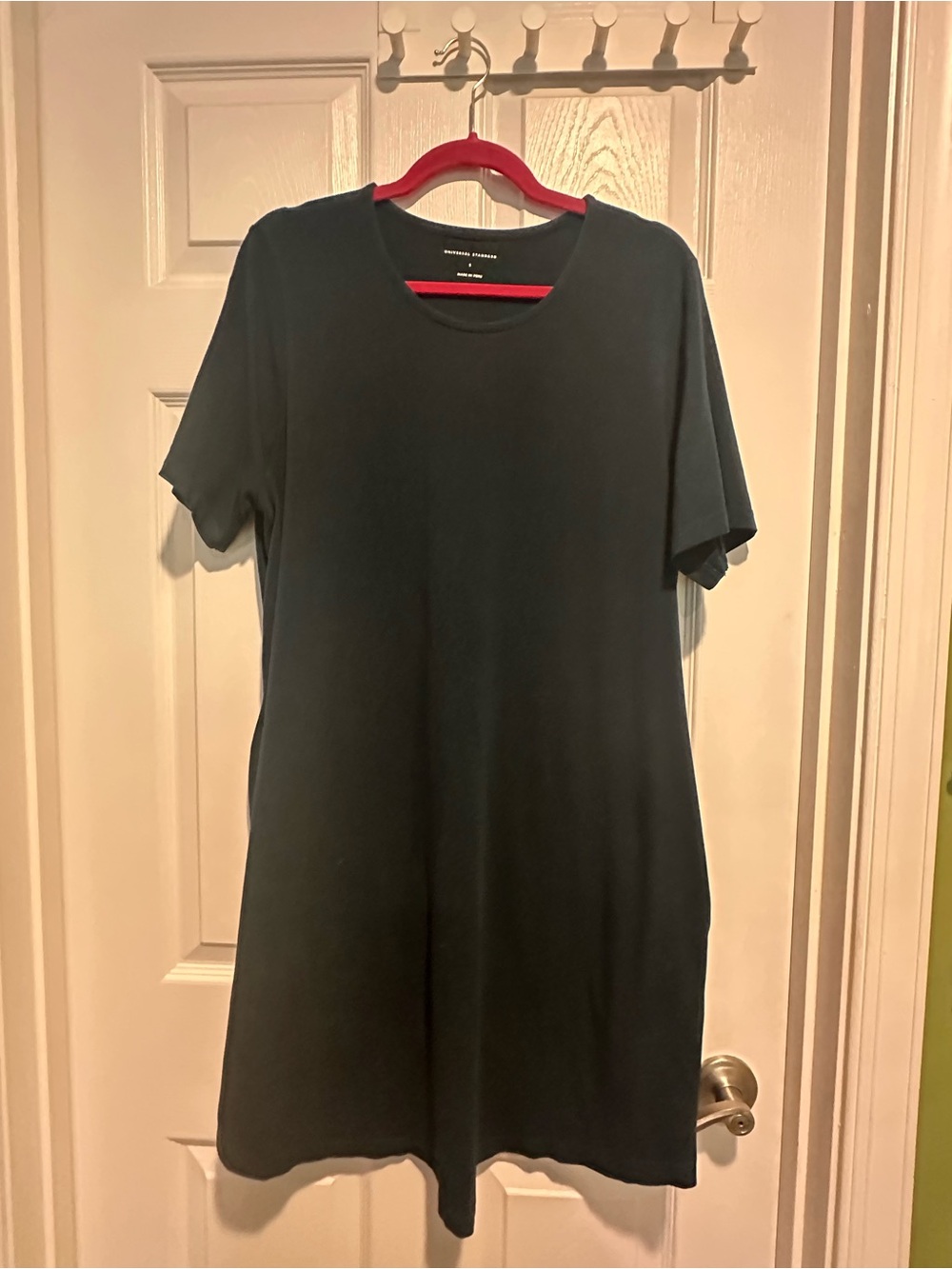 Universal Standard Black Midi T-Shirt Dress